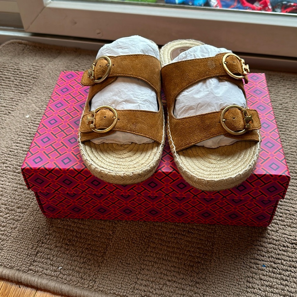 Tory Burch Selby Two-band Espadrille Slide - Picture 2 of 8
